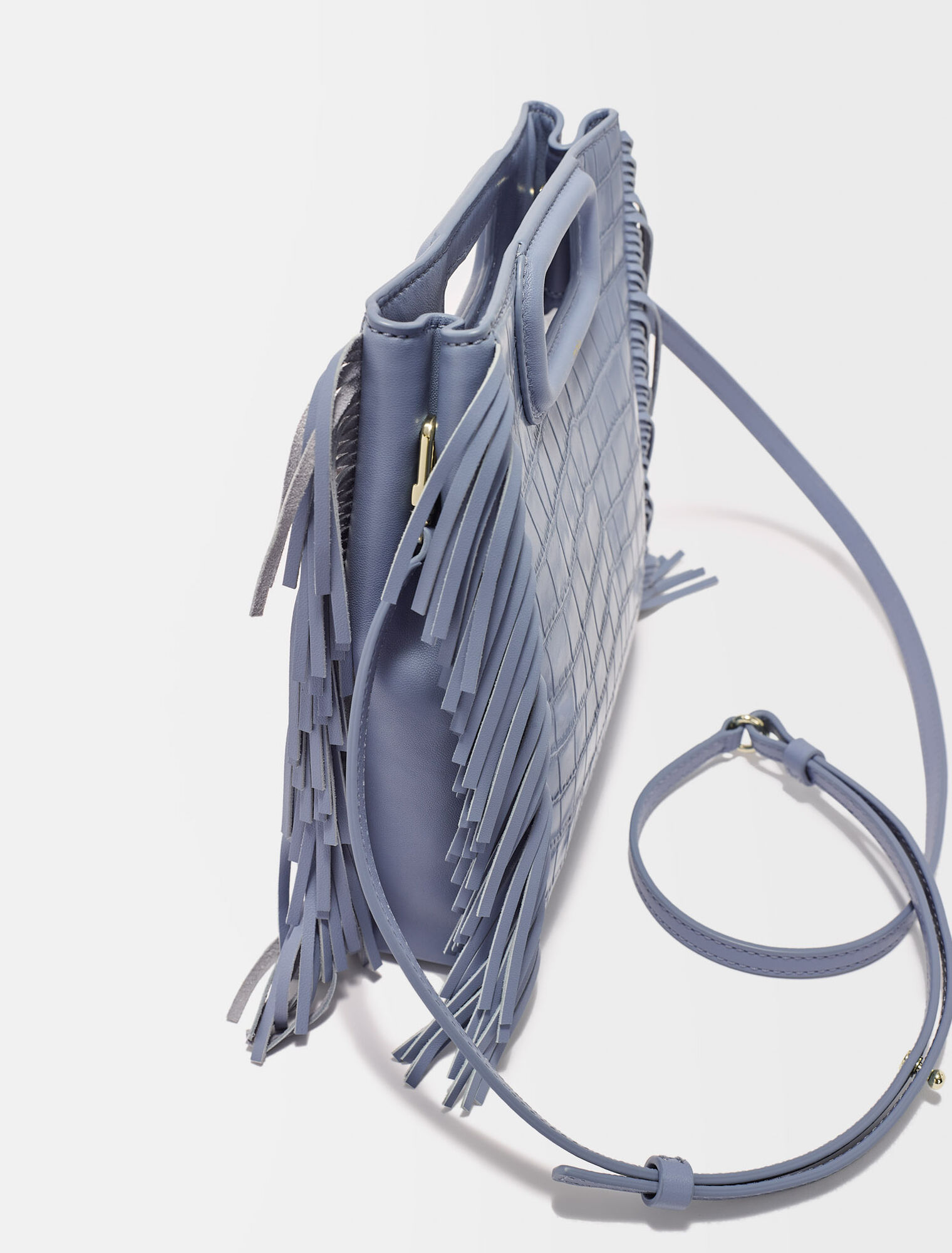 M bag in crocodile-effect leather