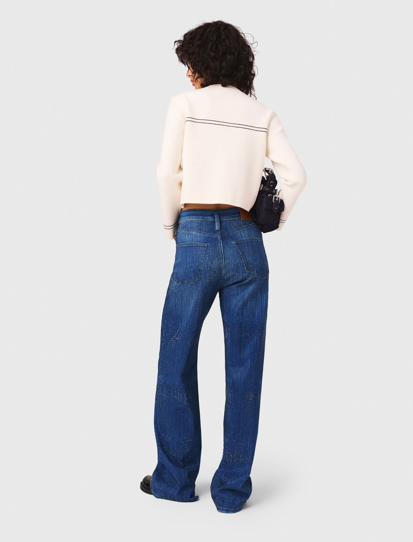 epine é rhinestone jeans blue Mサイズ エピヌ epine é rhinestone jeans ラインストーン デニム - メルカリ