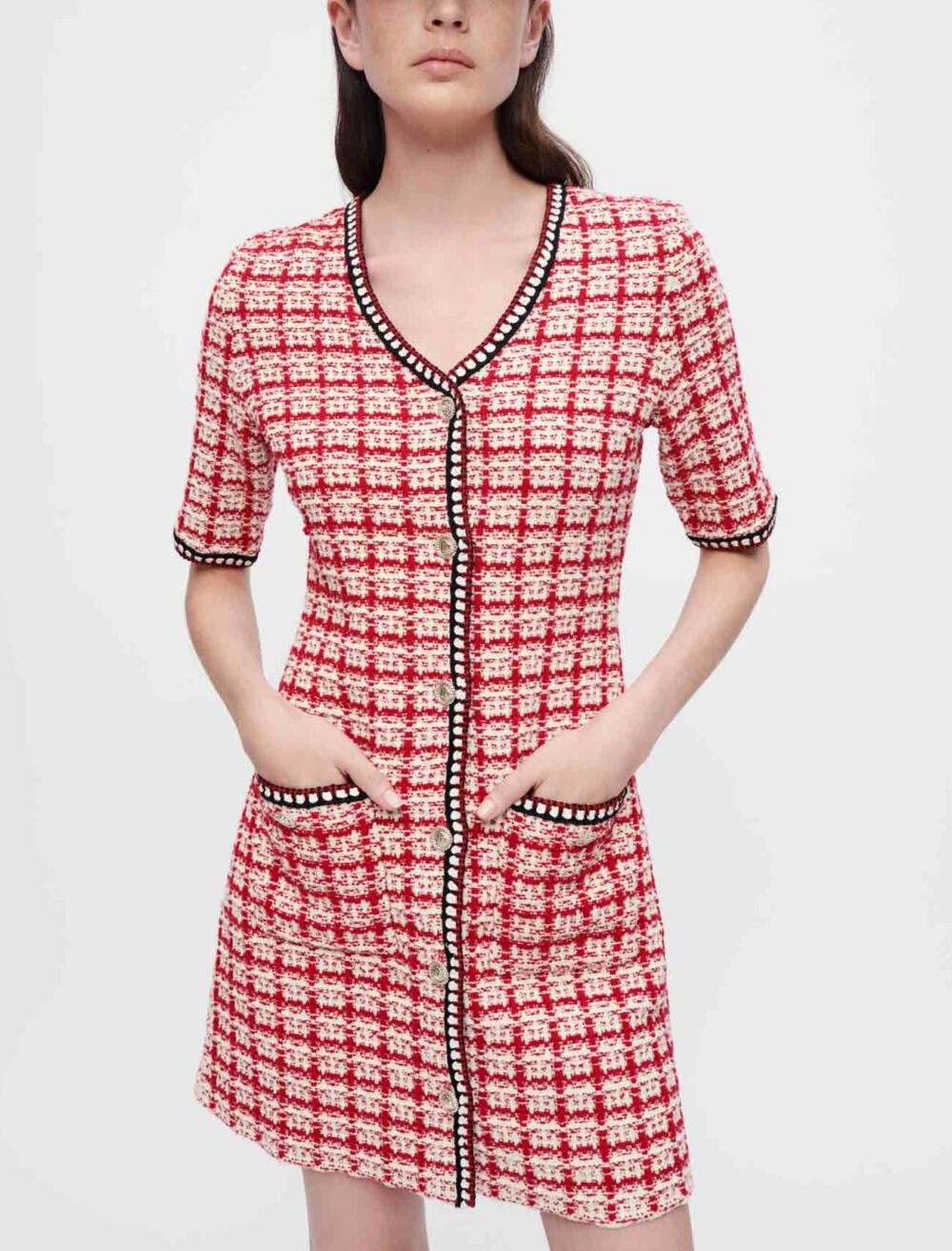 Tweed dress maje sale