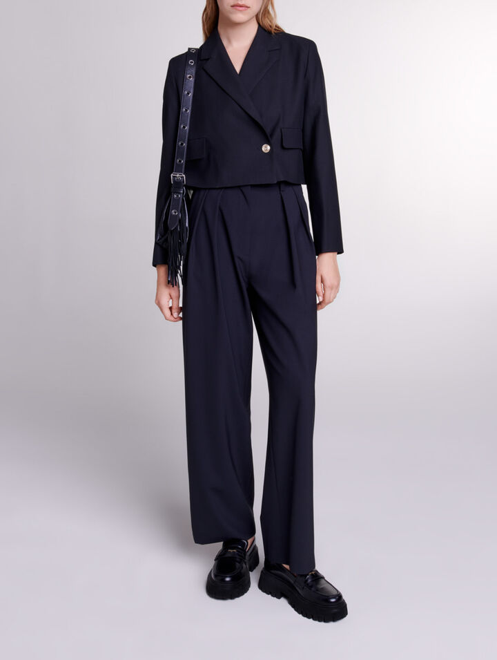 Straight-fit suit jacket