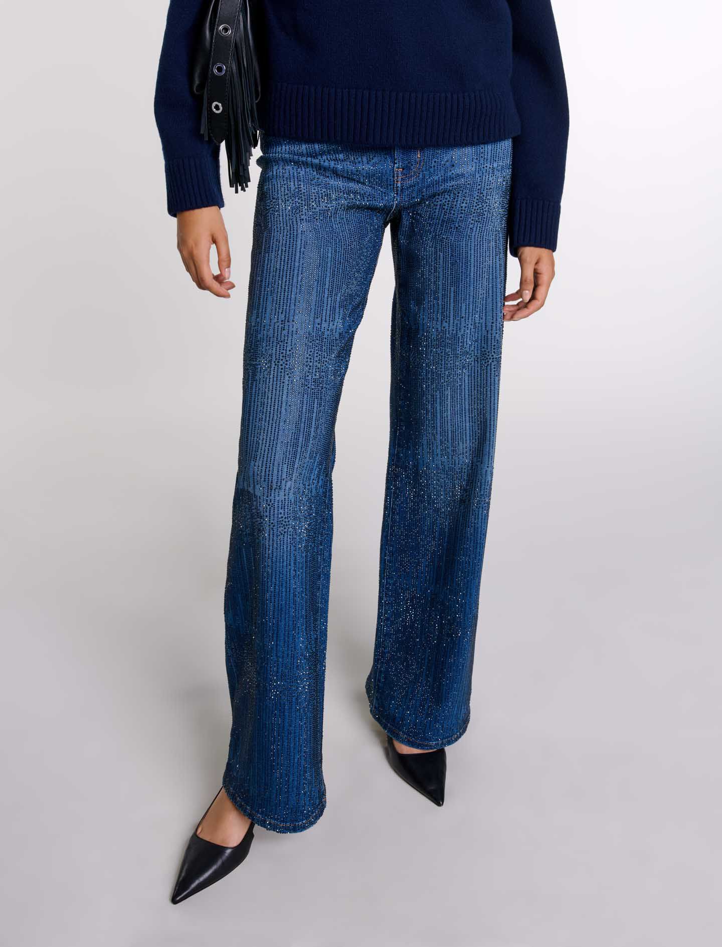 暮らしに便利なアイテム Rhinestone Maje | Women For Blue jeans パンツ
