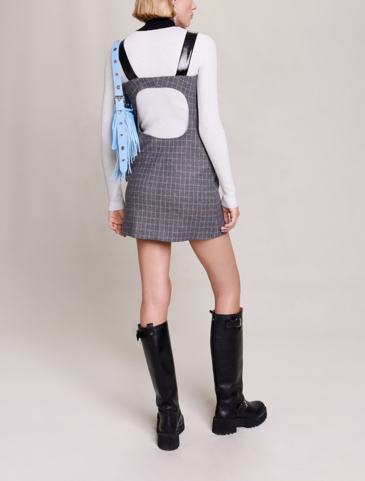 Short checked dress