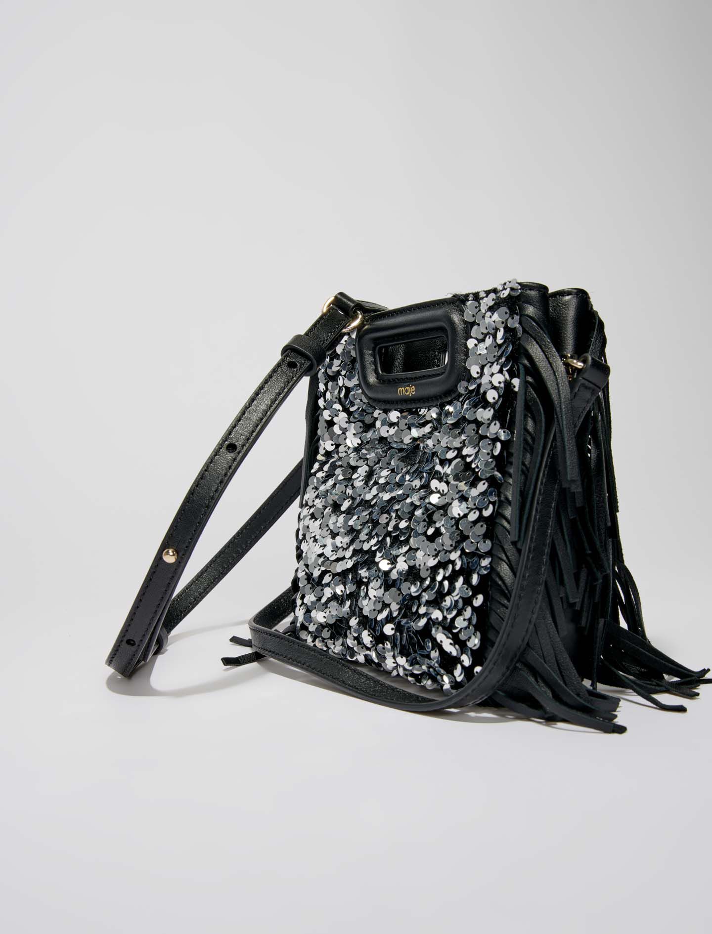 正規代理店 Sequin Maje | Women For Gray / Black bag M mini トップス