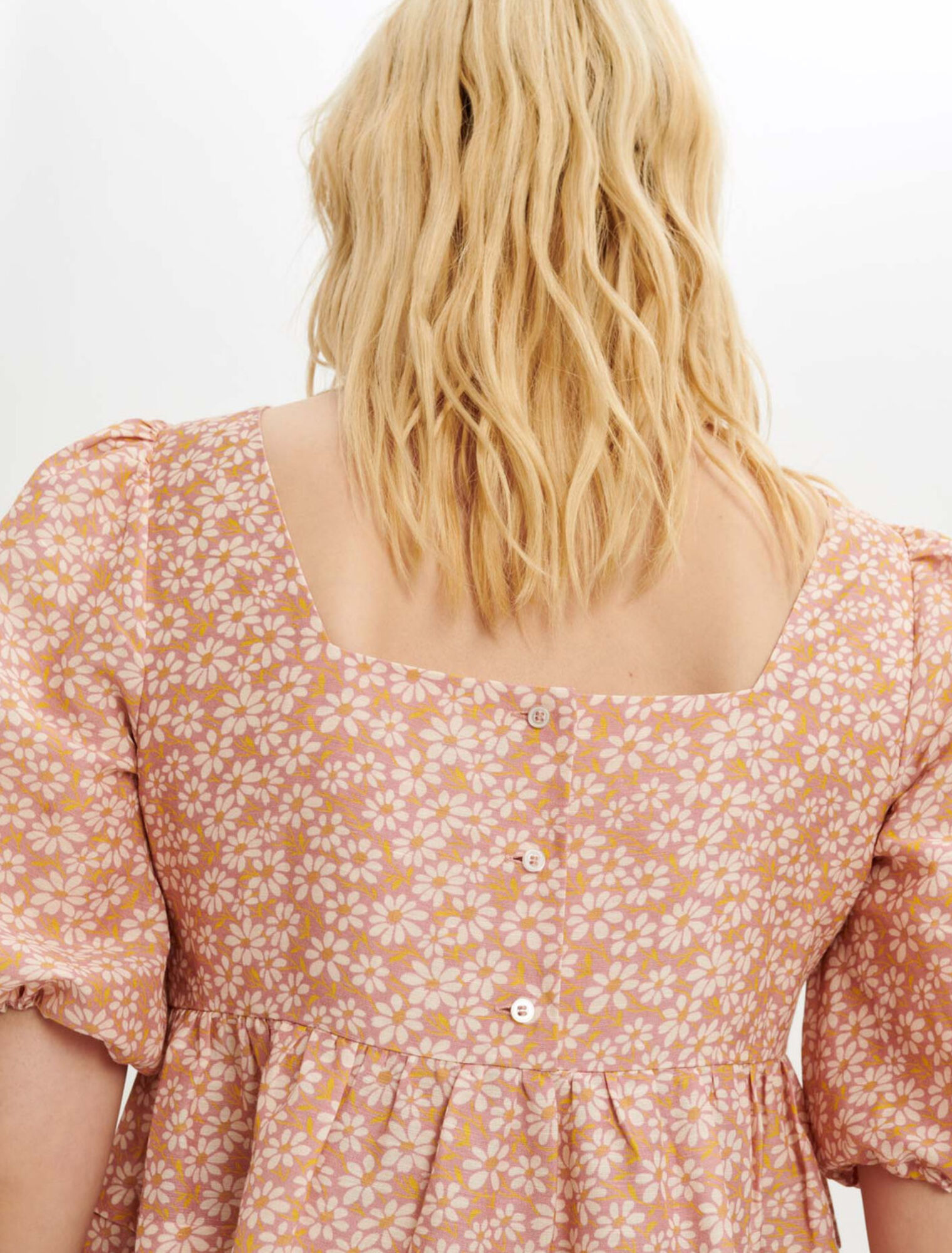 Printed lace braid dress