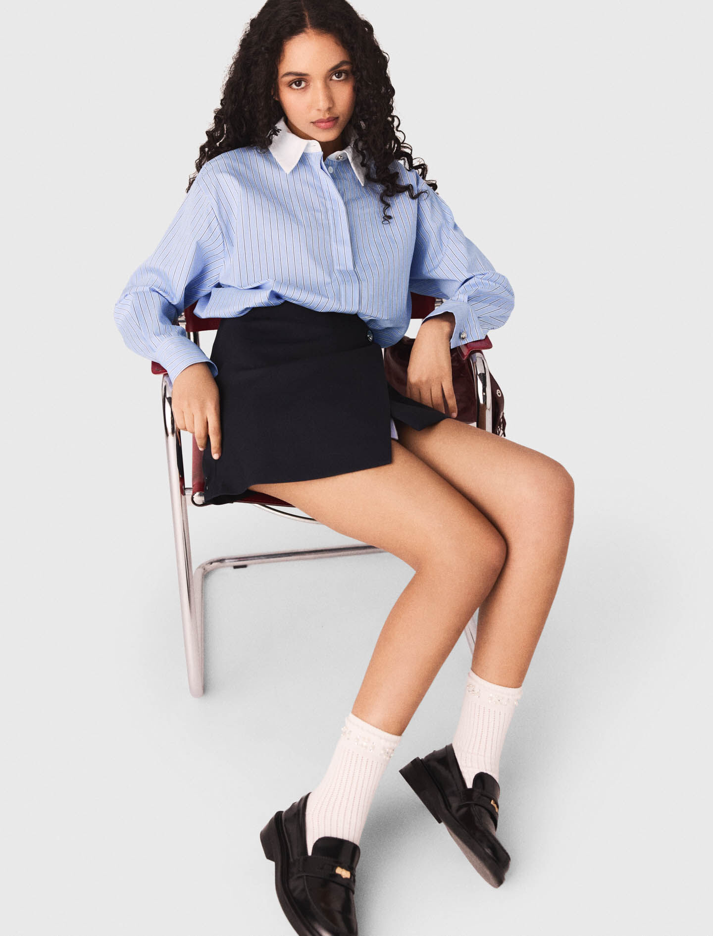 2-in-1 shirt dress Blue For Women | Maje