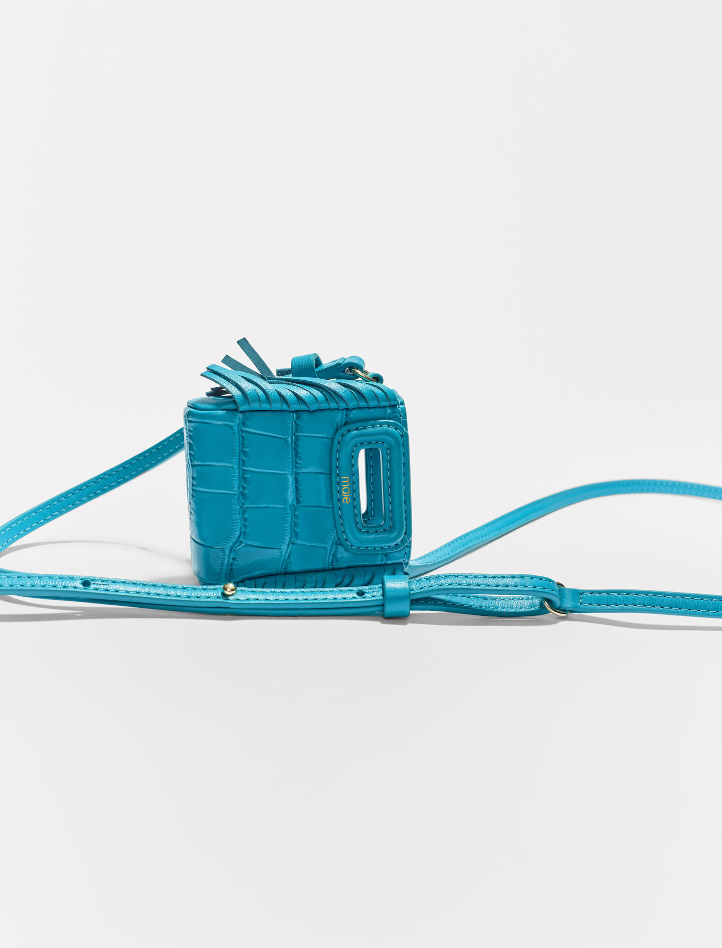 M me eme エムミーエメ かごバッグ 水色 Mini M Bag for Airpods Blue For Women | Maje