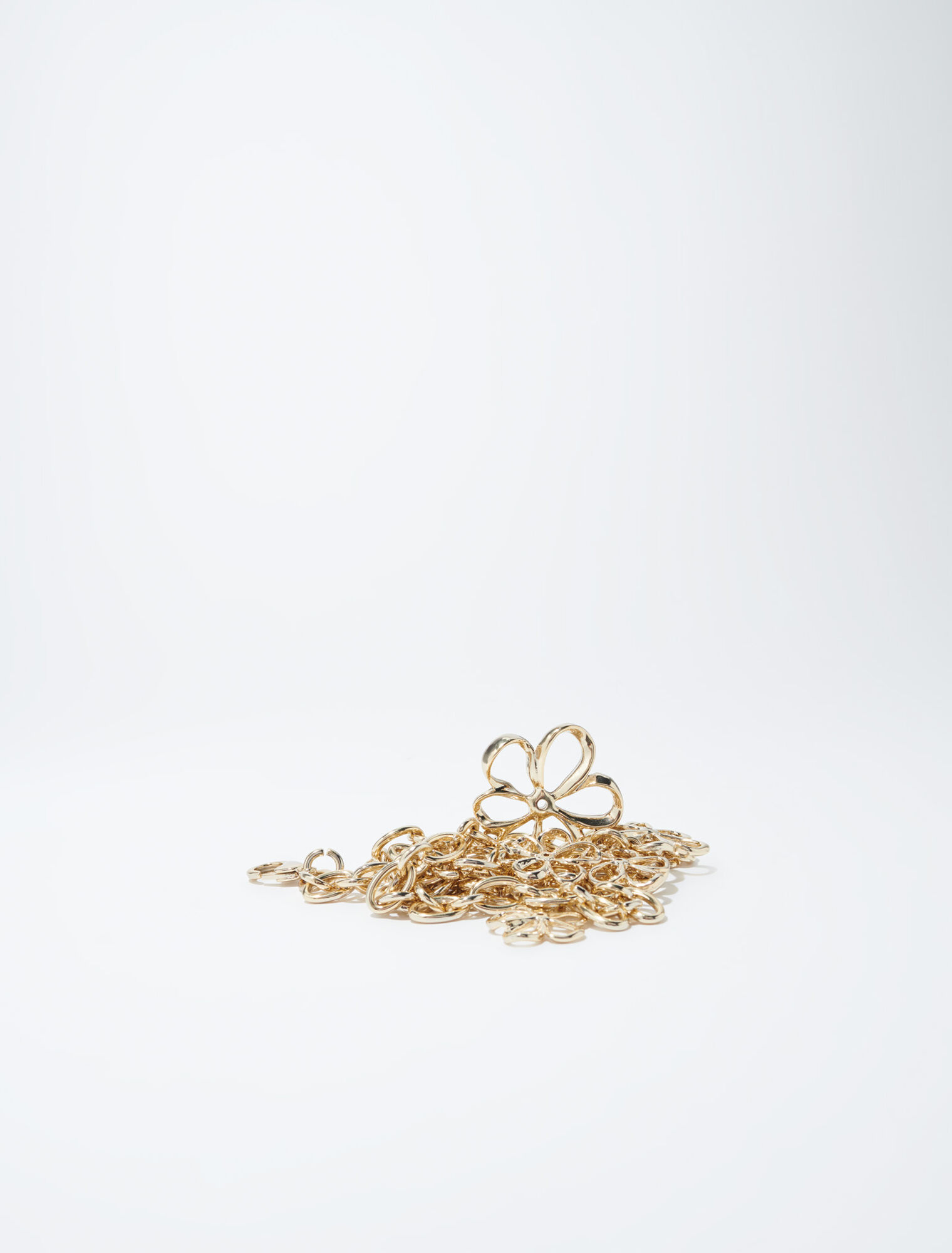 Chain belt with flowers