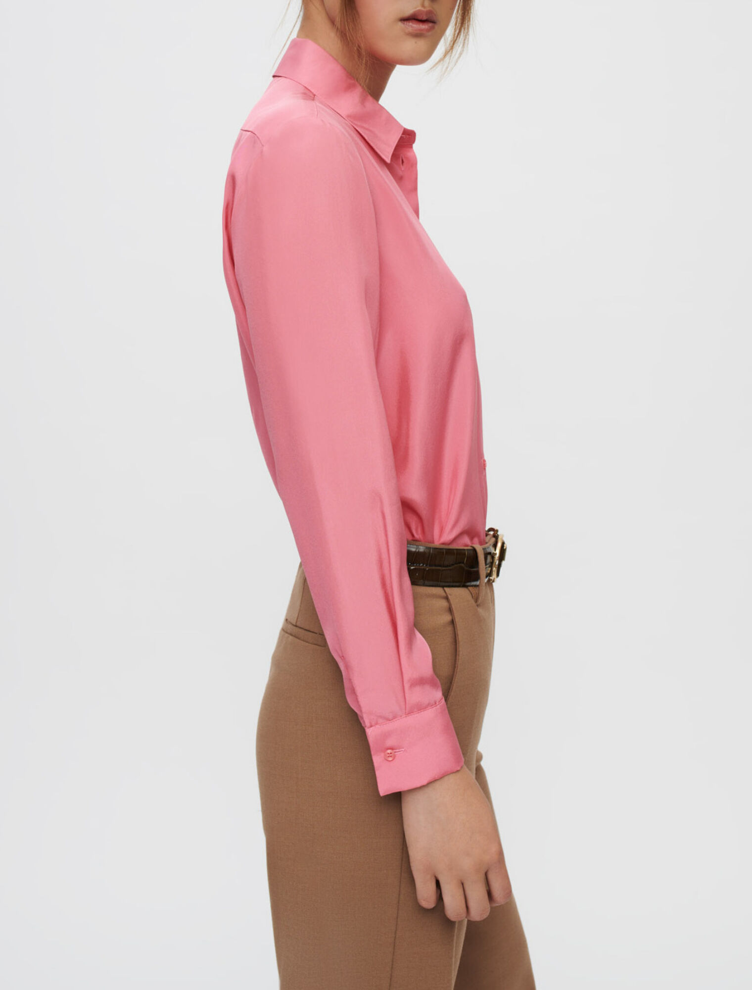 Rosewood silk habotai shirt
