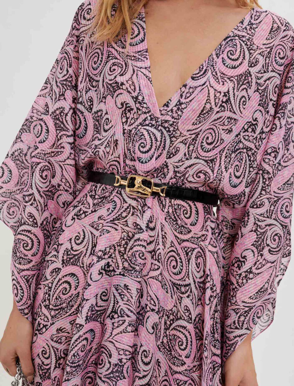 スーパーセール 半額タイムセール print Paisley flowing dress scarf ワンピース