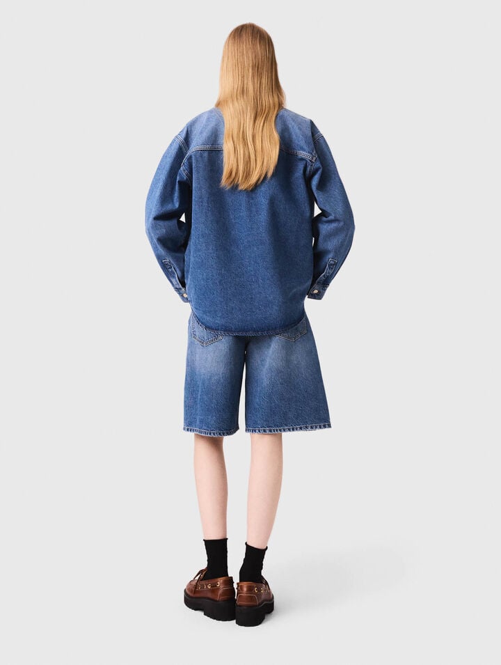 Faded denim jacket