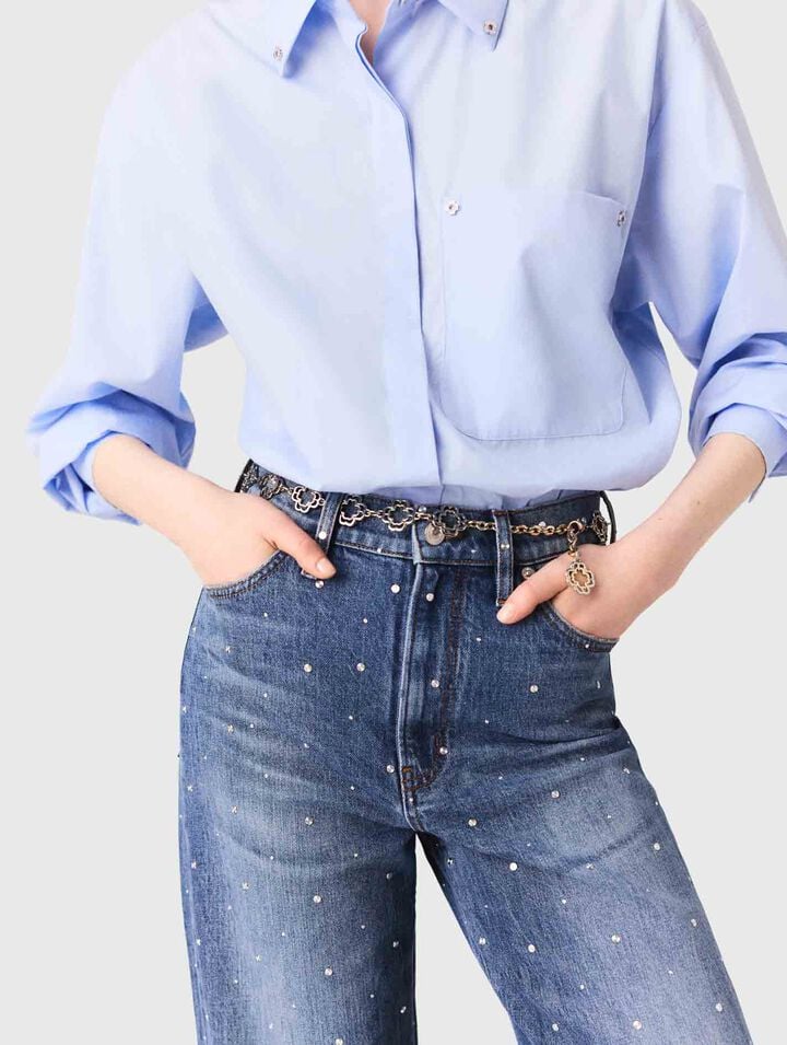 Two-tone Clover chain belt