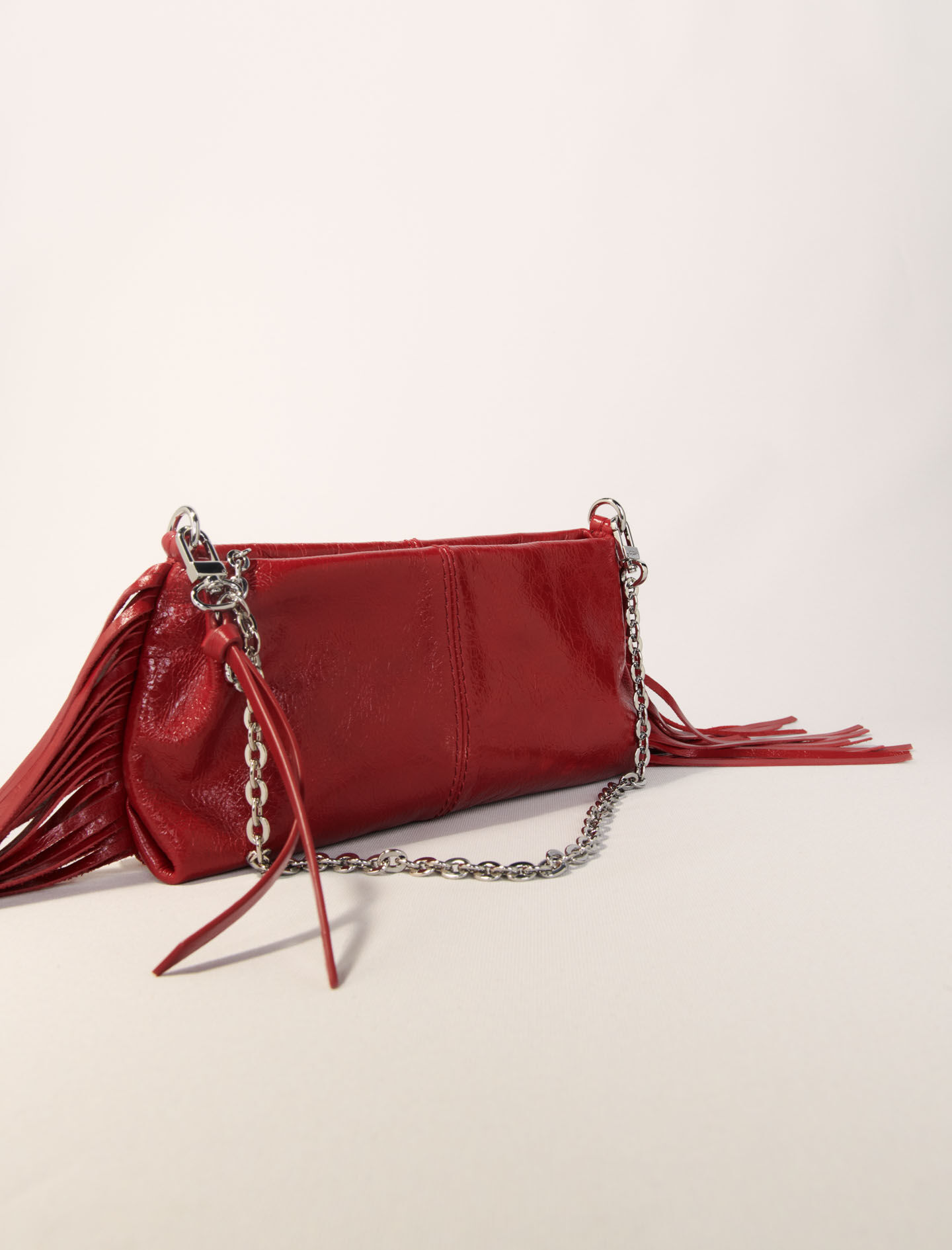 Miss M Pouch leather clutch Red For Women | Maje