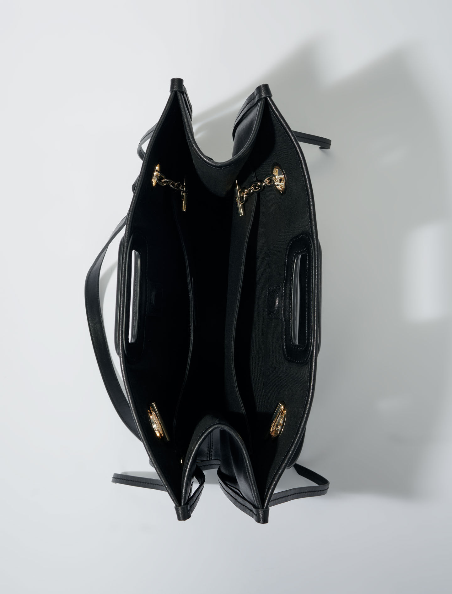 Leather tote bag Black / Gray For Women | Maje