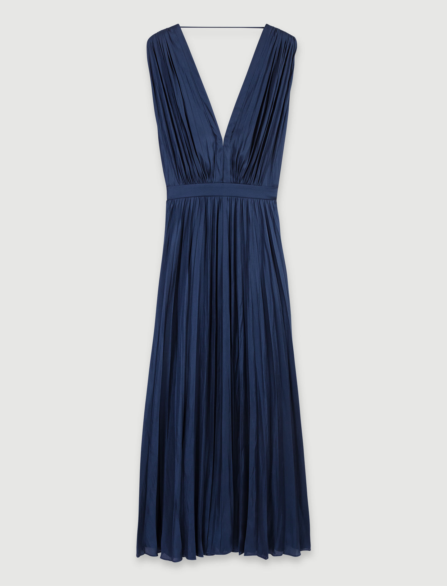パーティードレス Pleated Maxi Dress Pleated maxi dress Blue For Women | Maje