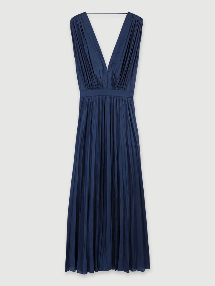 Pleated maxi dress