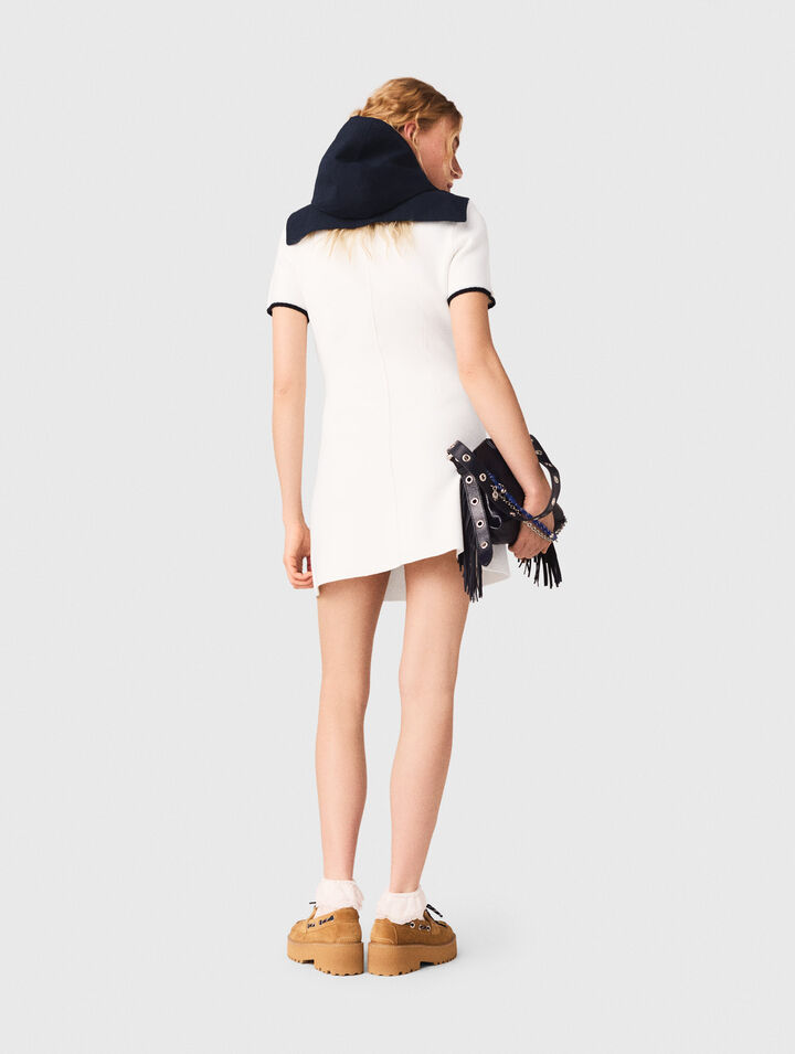 Short dress with contrasting trim