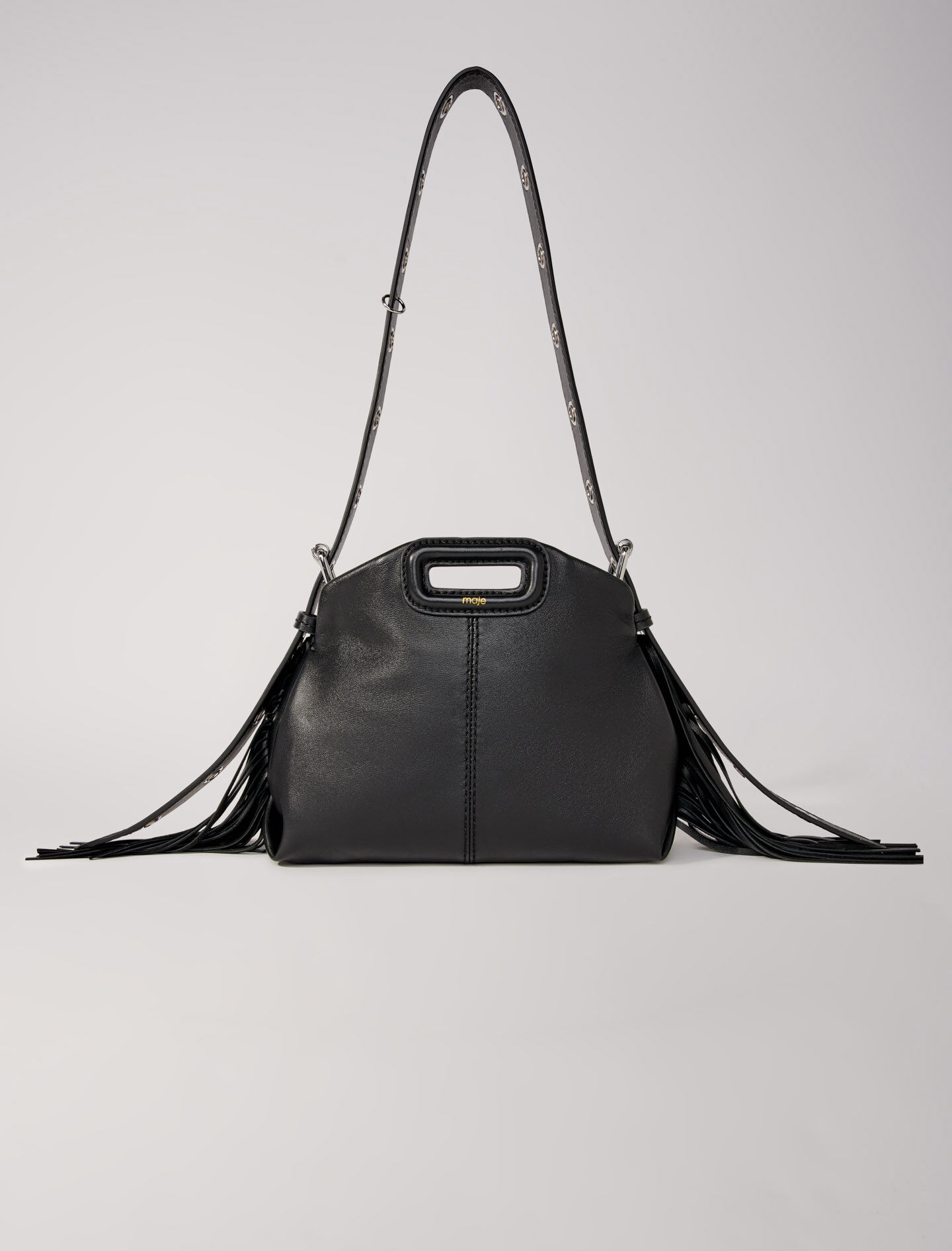 One Size Diamond Crossbody Pouch in Embossed Leather and Calfskin Grey |  MCM ®US