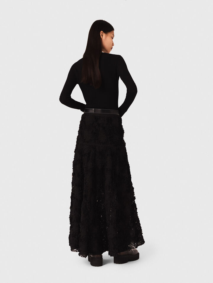 Long embroidered skirt