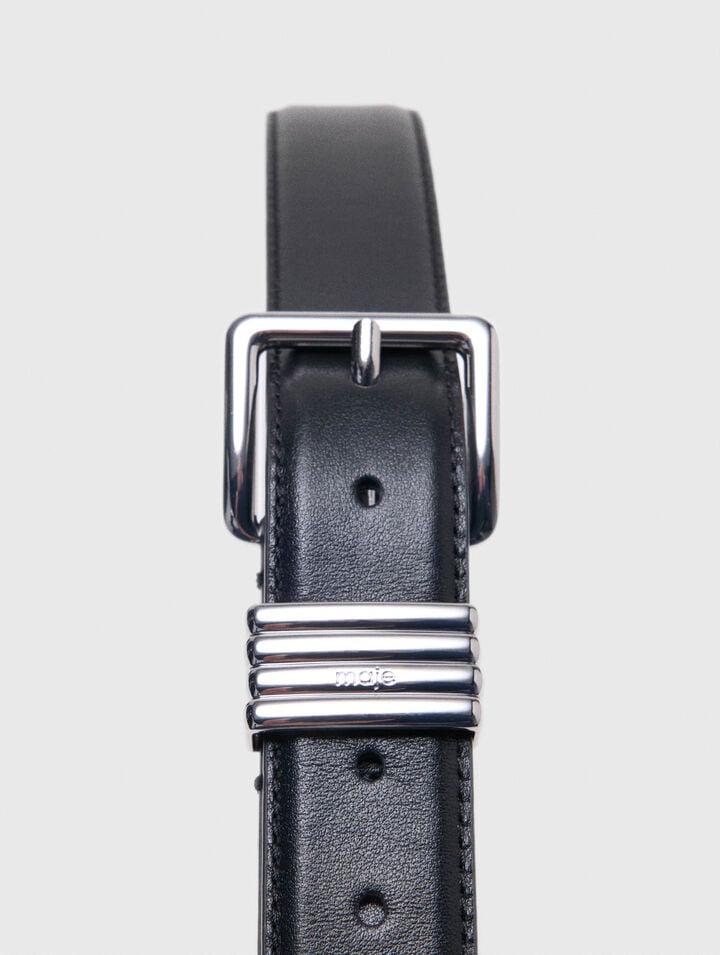 Smooth leather belt