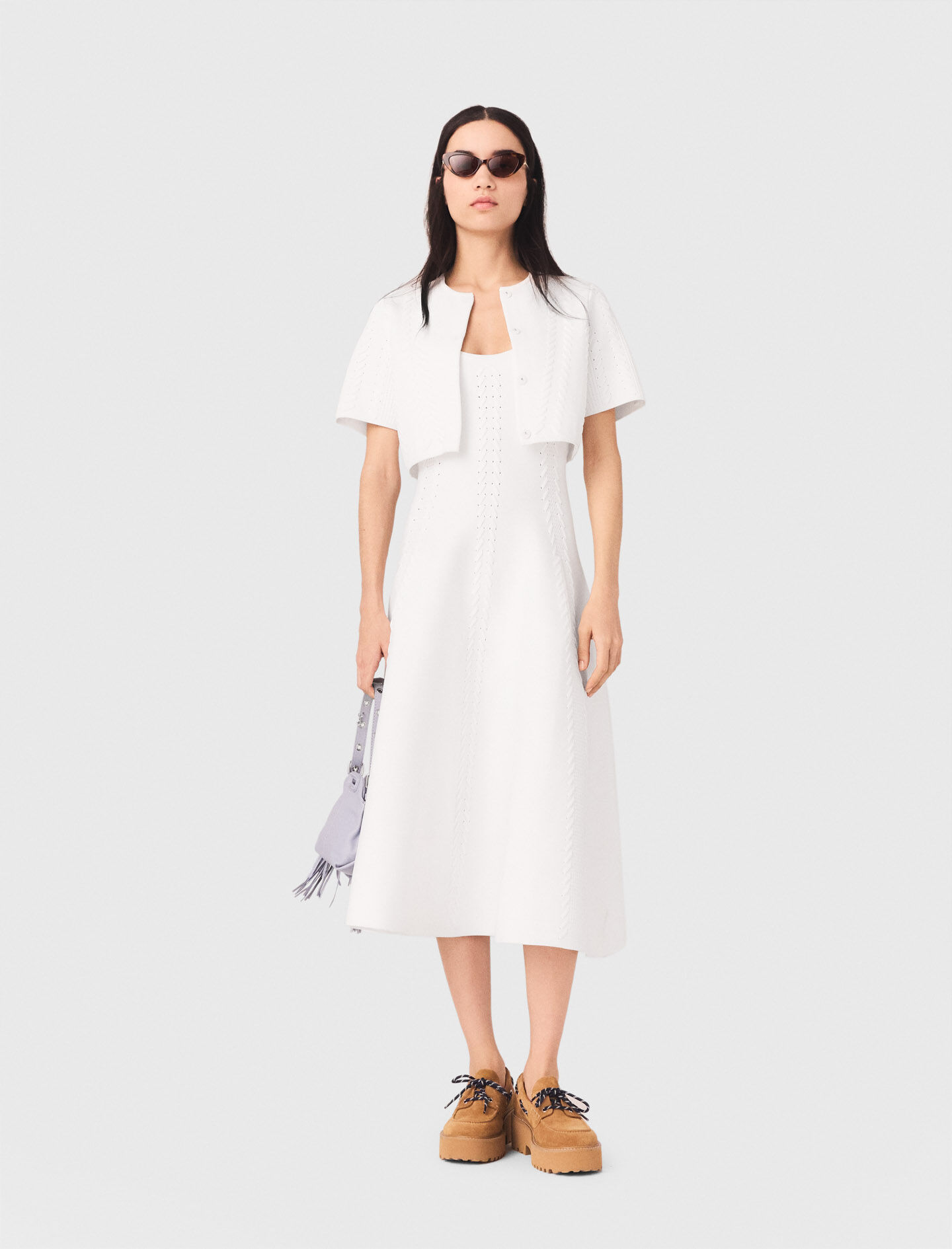 Cropped cardigan White For Women | Maje