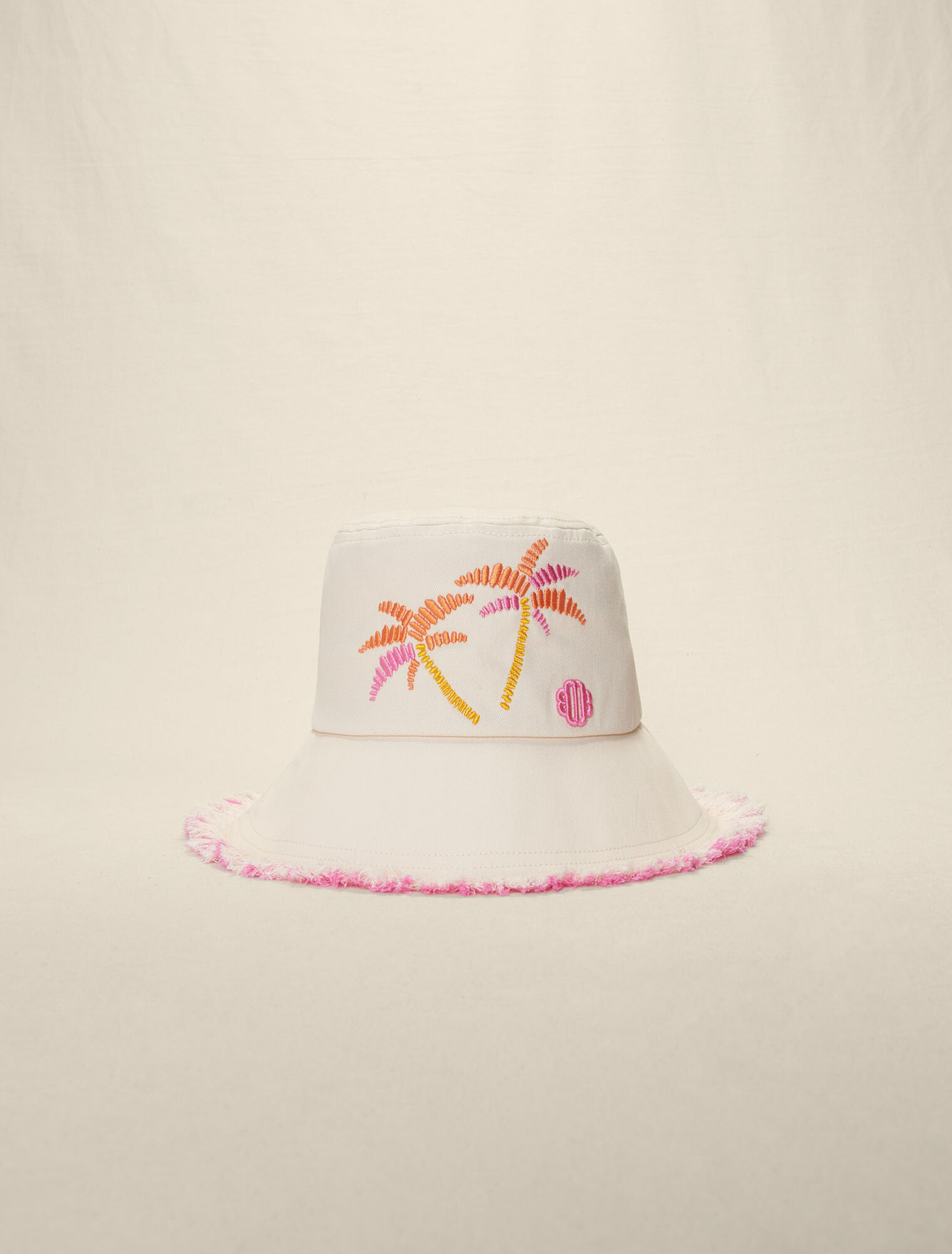 Palm-tree print bucket hat