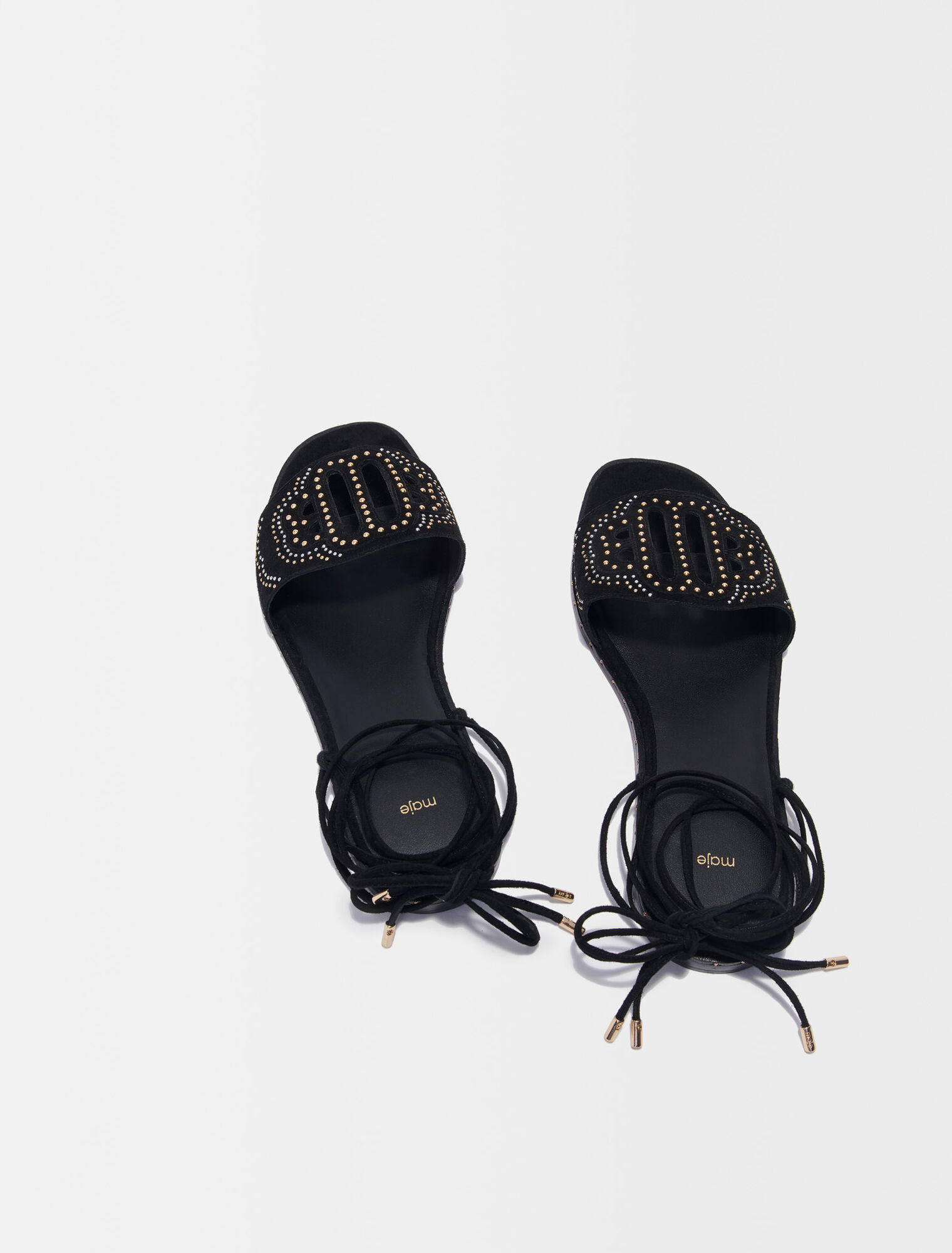 Flat studded sandals
