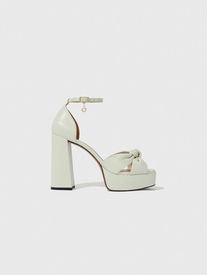 Leather platform sandals