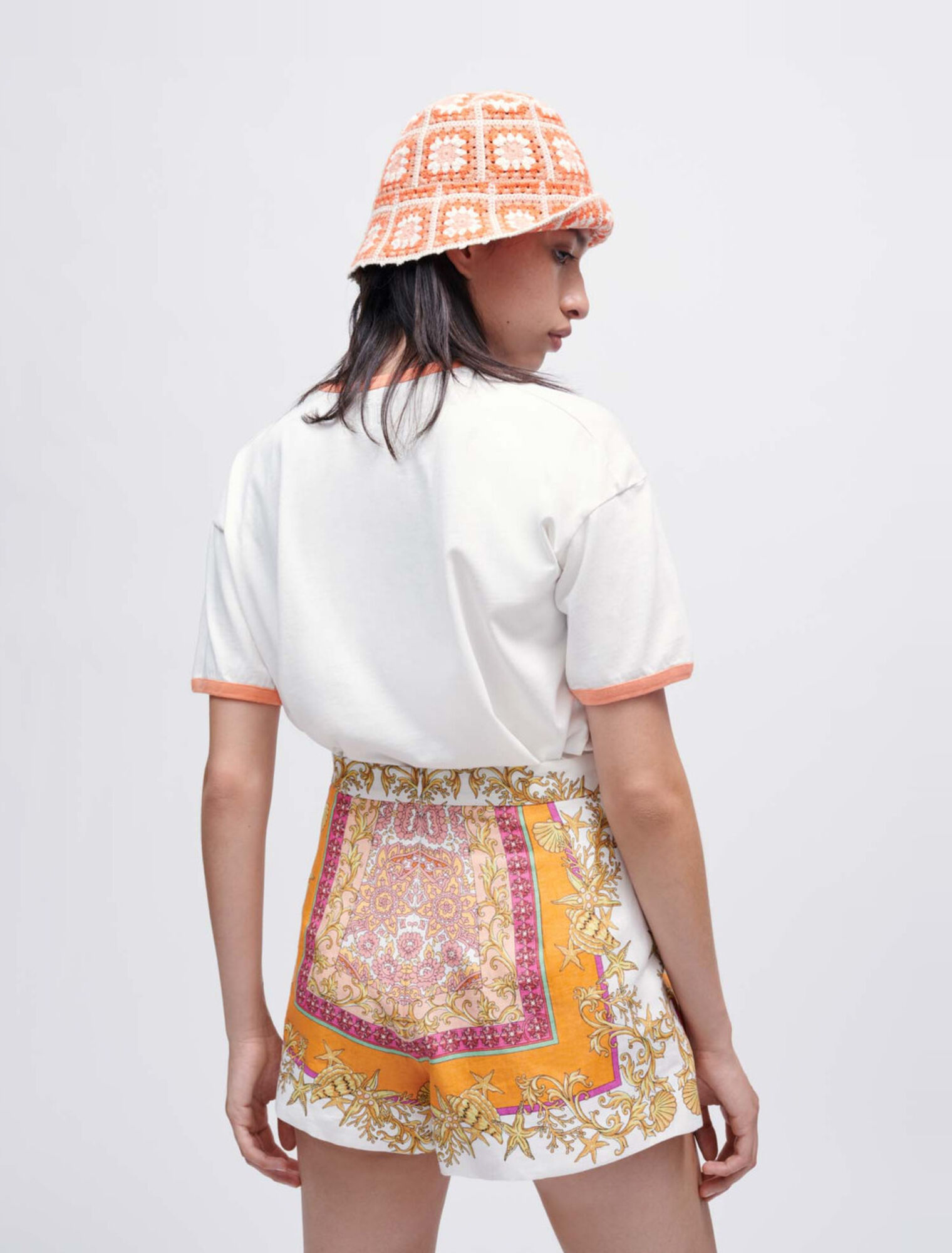 Wide SUMMER screen-printed tee-shirt