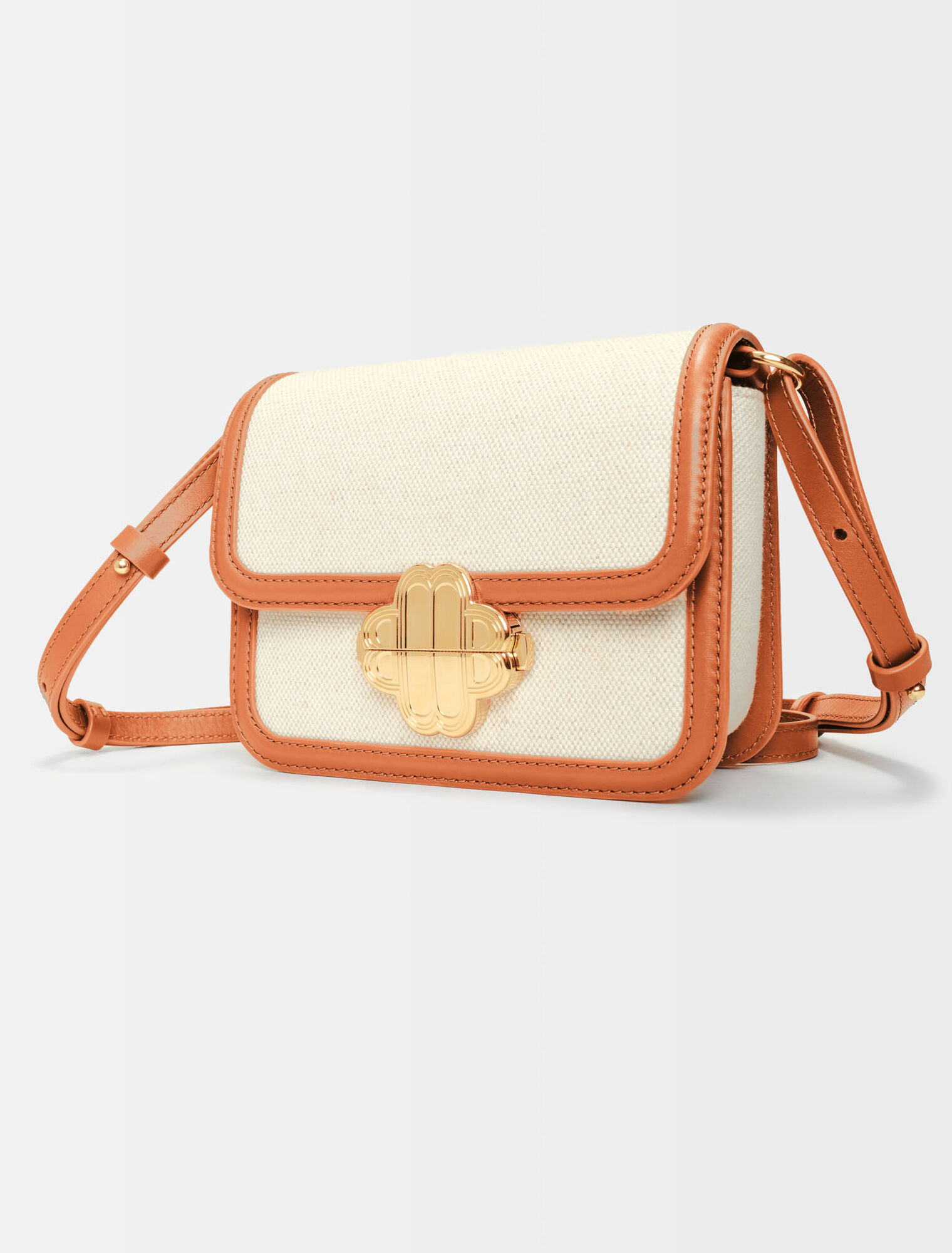 Leather and material mix bag
