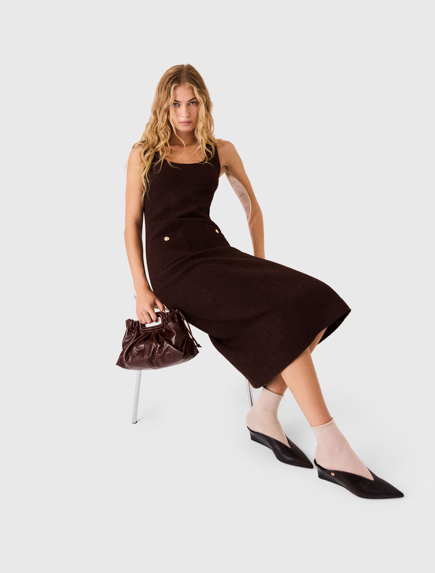 Midi tweed dress