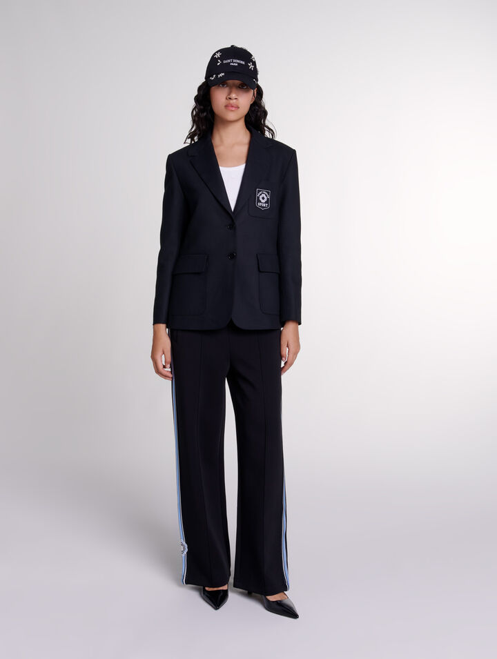 Embroidered suit jacket