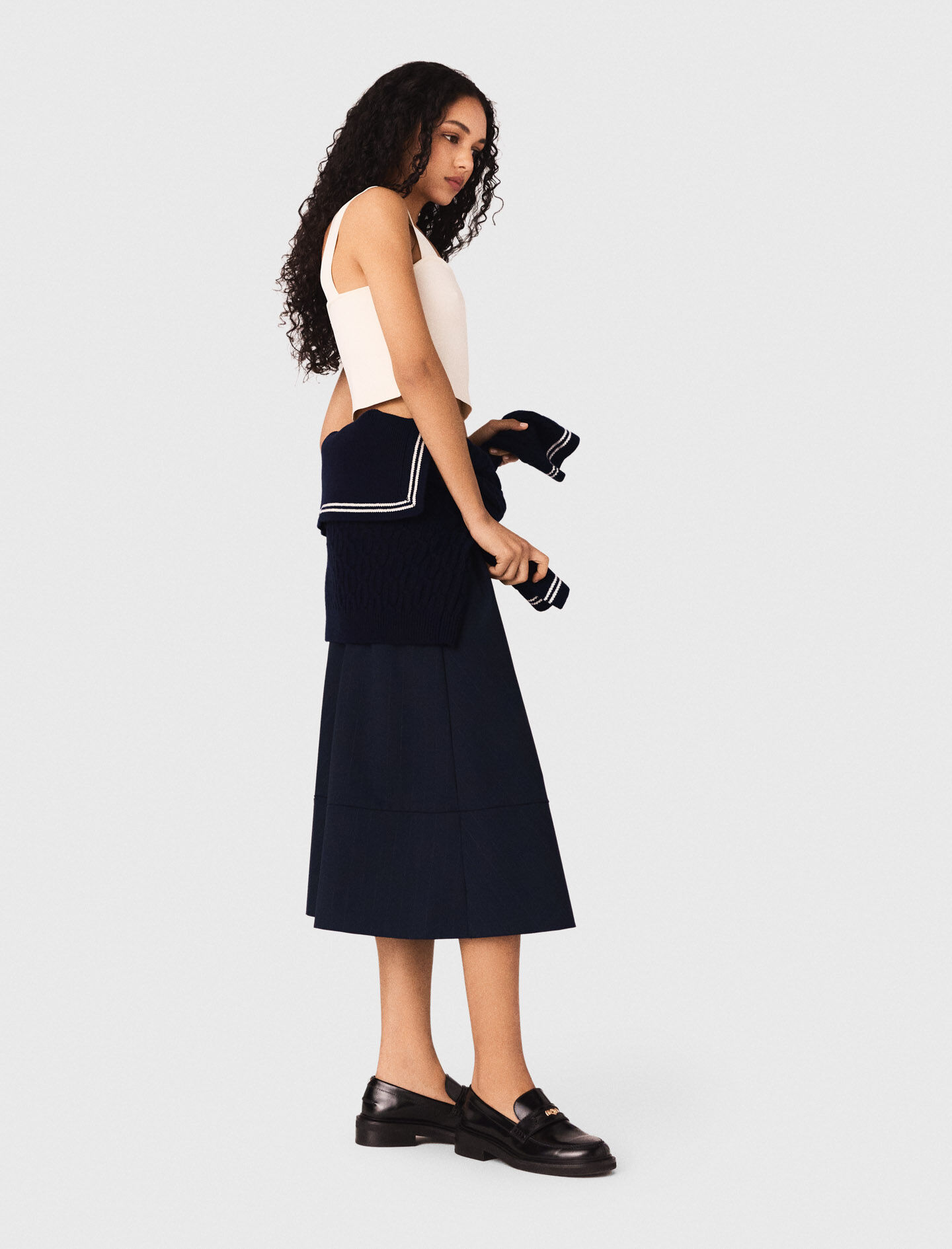 Knit crop top White For Women | Maje