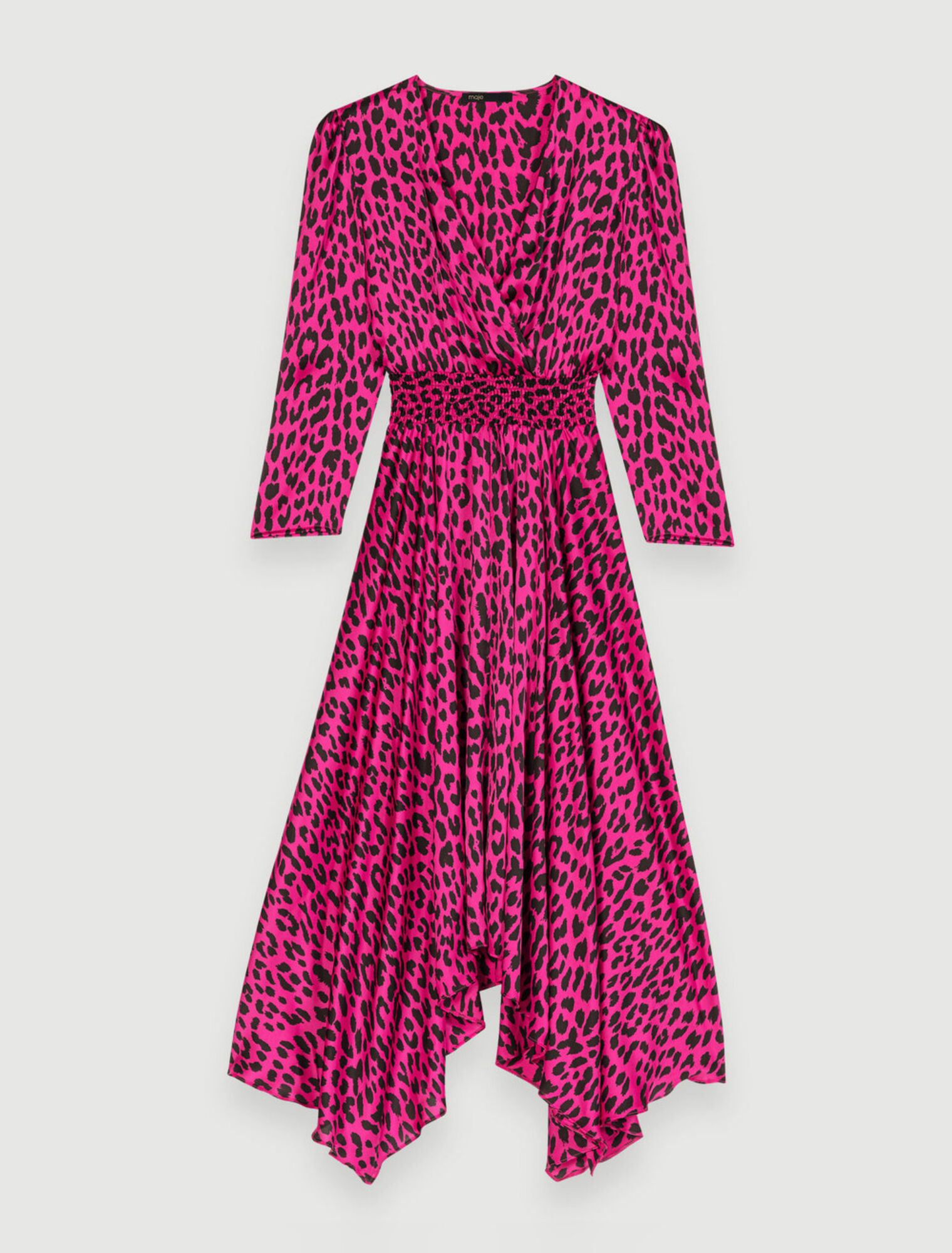 Asymmetrical leopard print dress