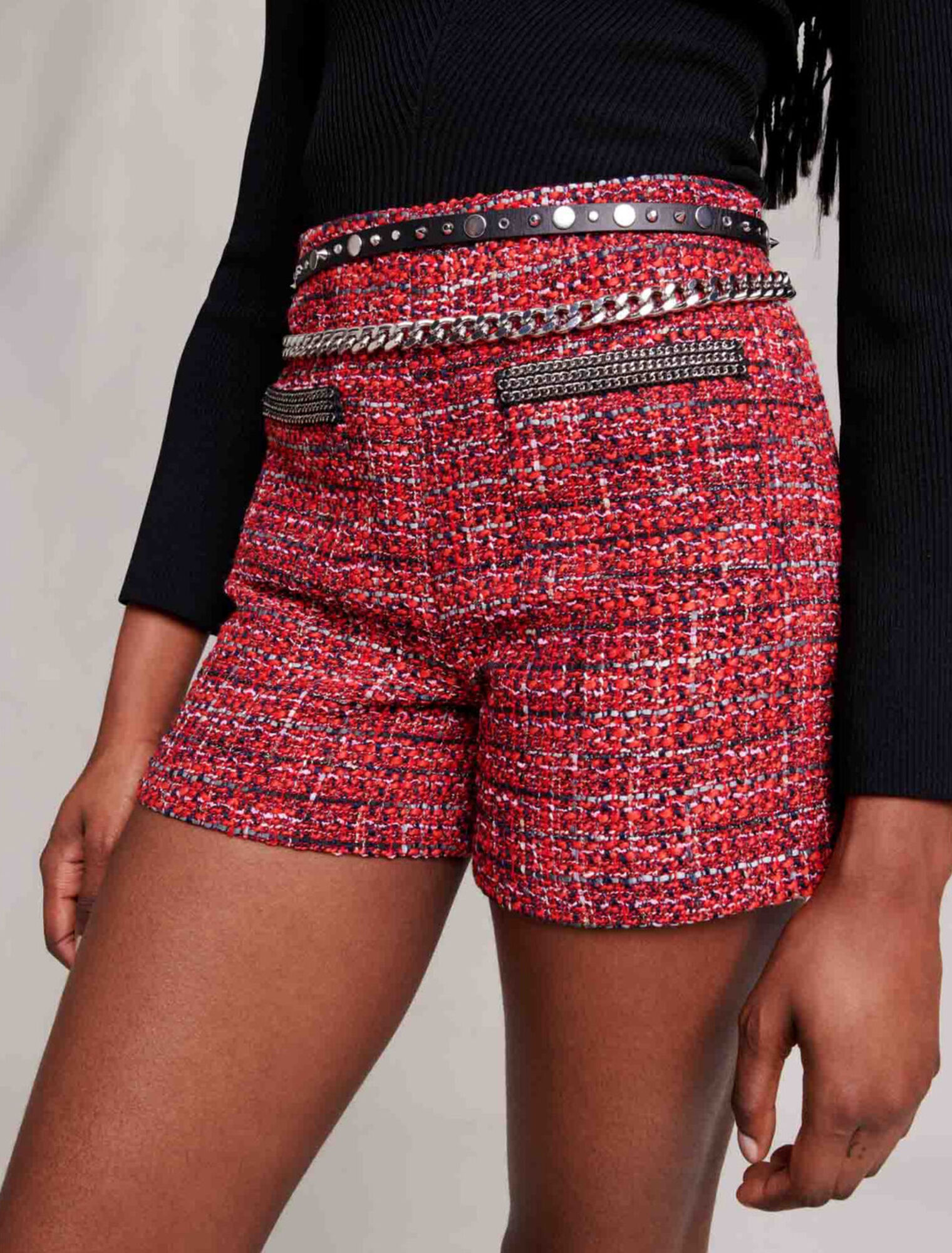 Shorts in tweed