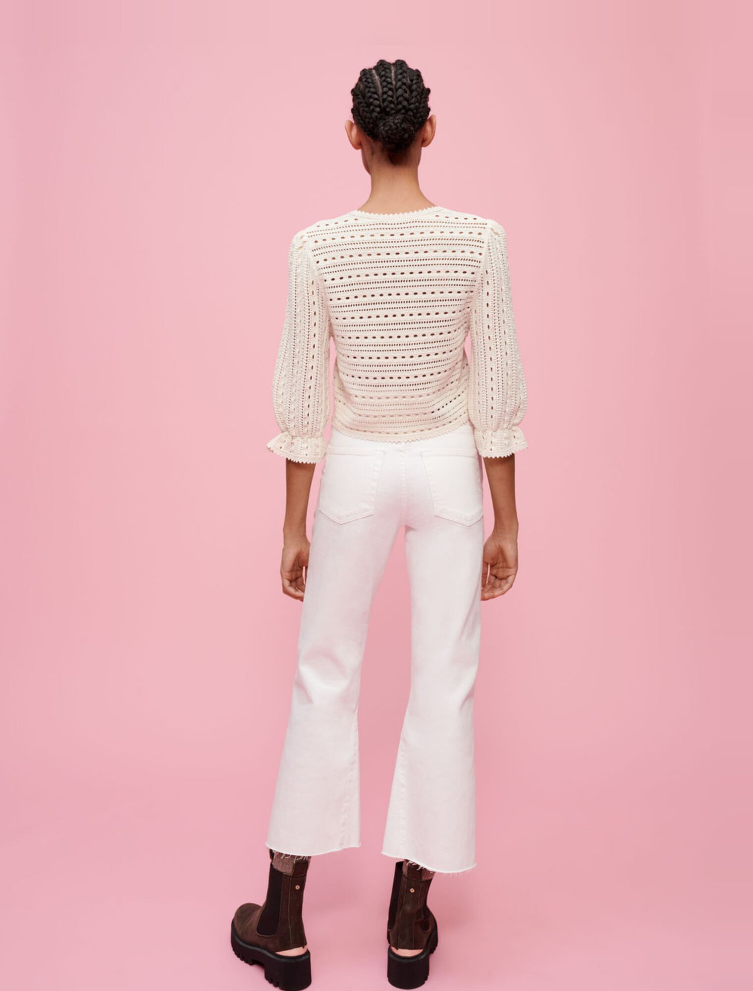 Croquet pointelle sweater
