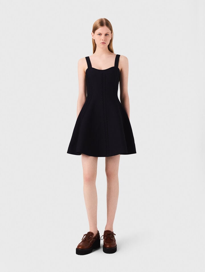 Short knitted babydoll dress 
