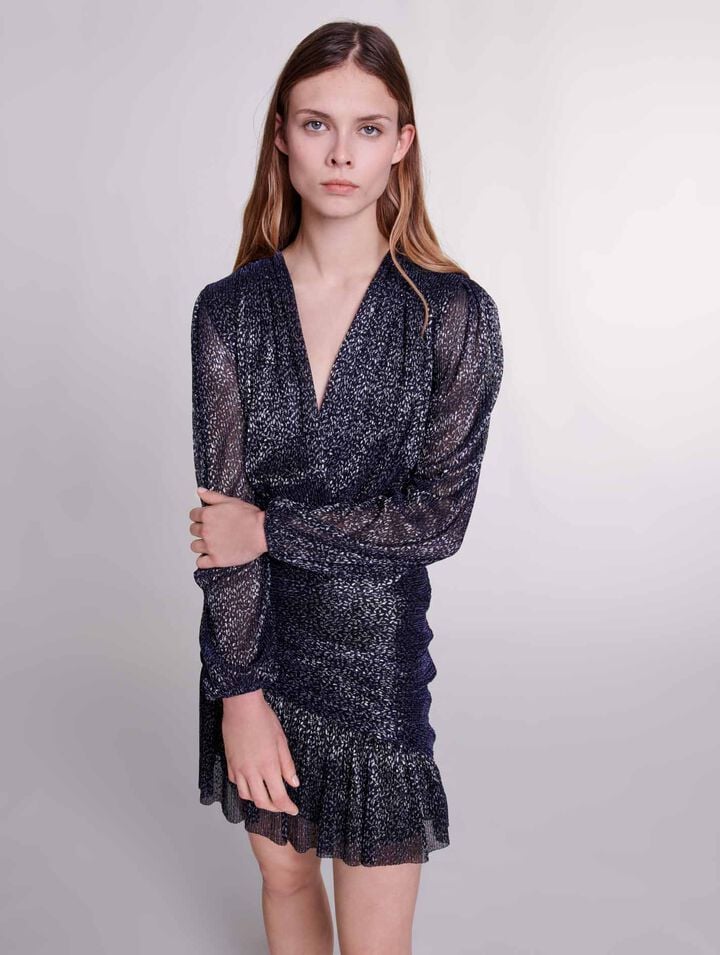 Draped lurex dress