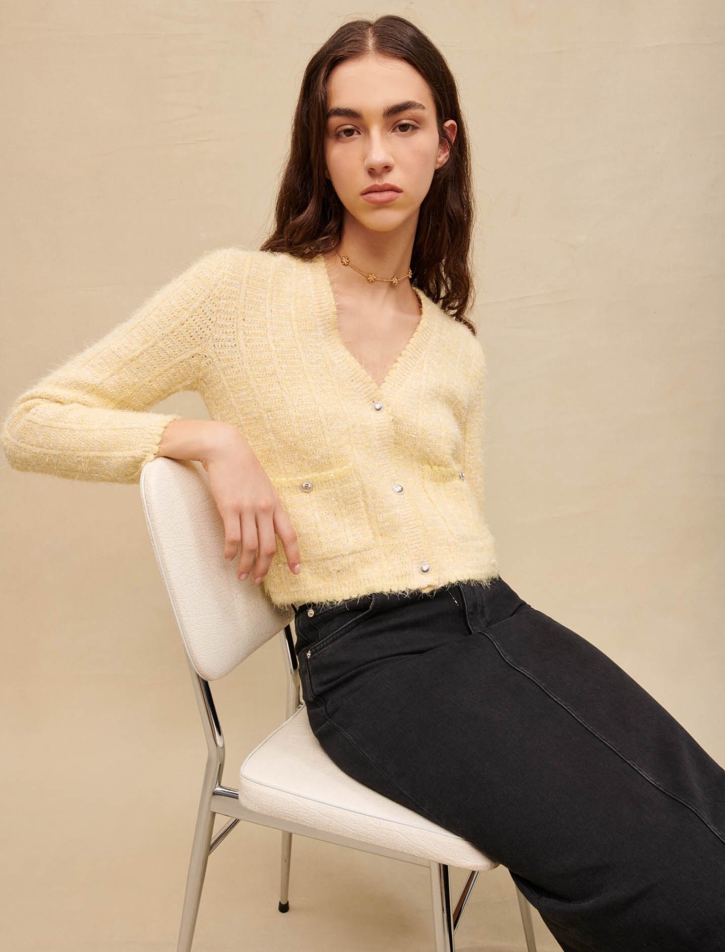 Maje yellow sweater store