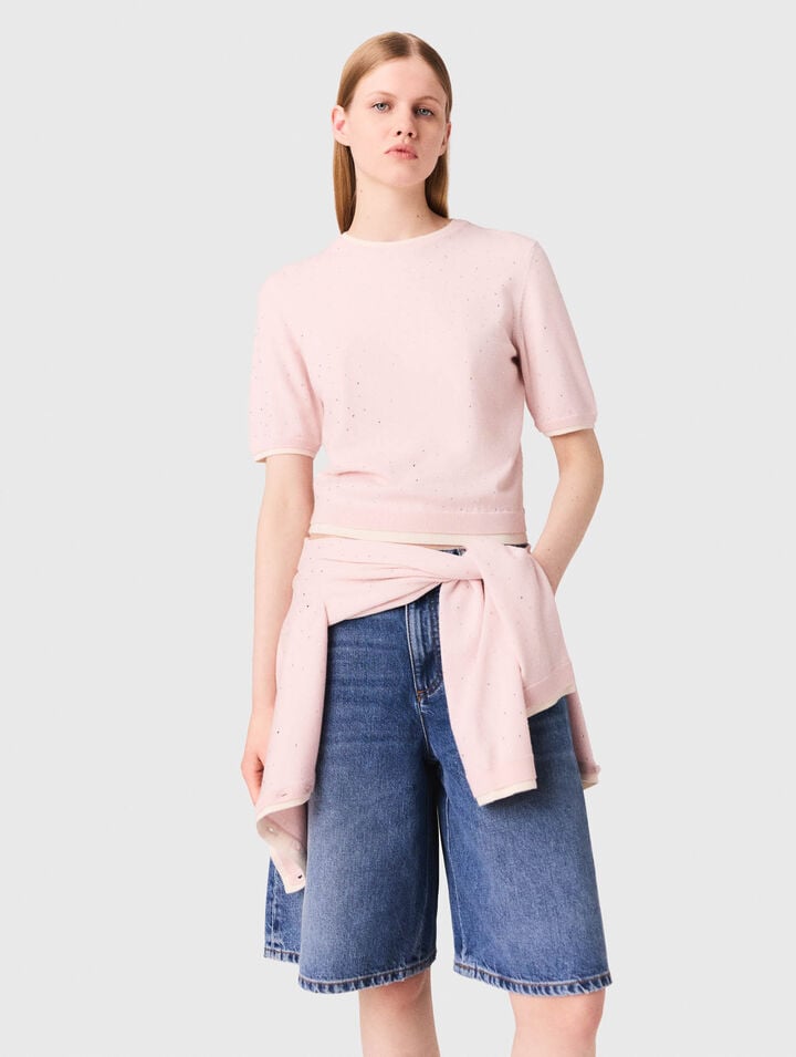 100% wool short-sleeve jumper