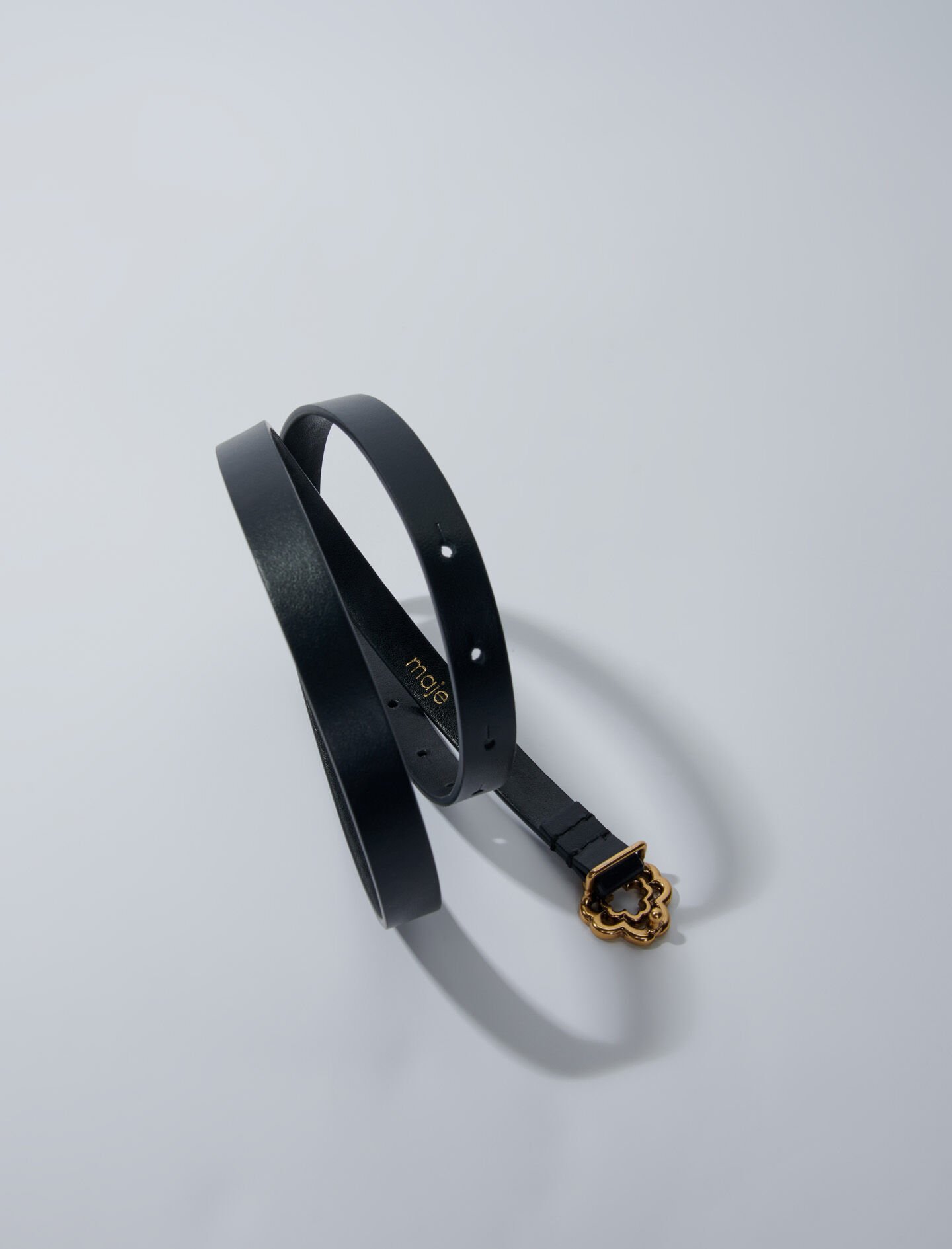 Slim Clover belt Black / Gray For Women | Maje