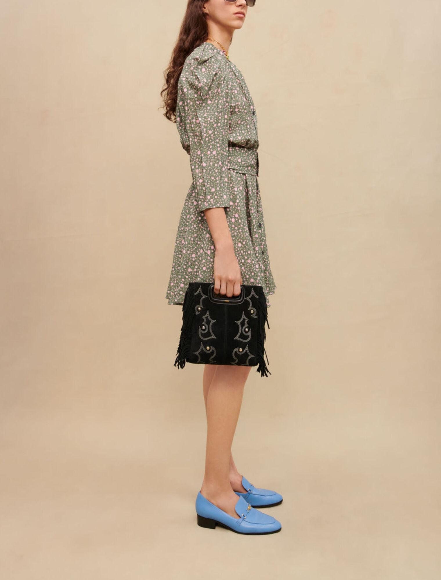 Mini dress with volume sleeves