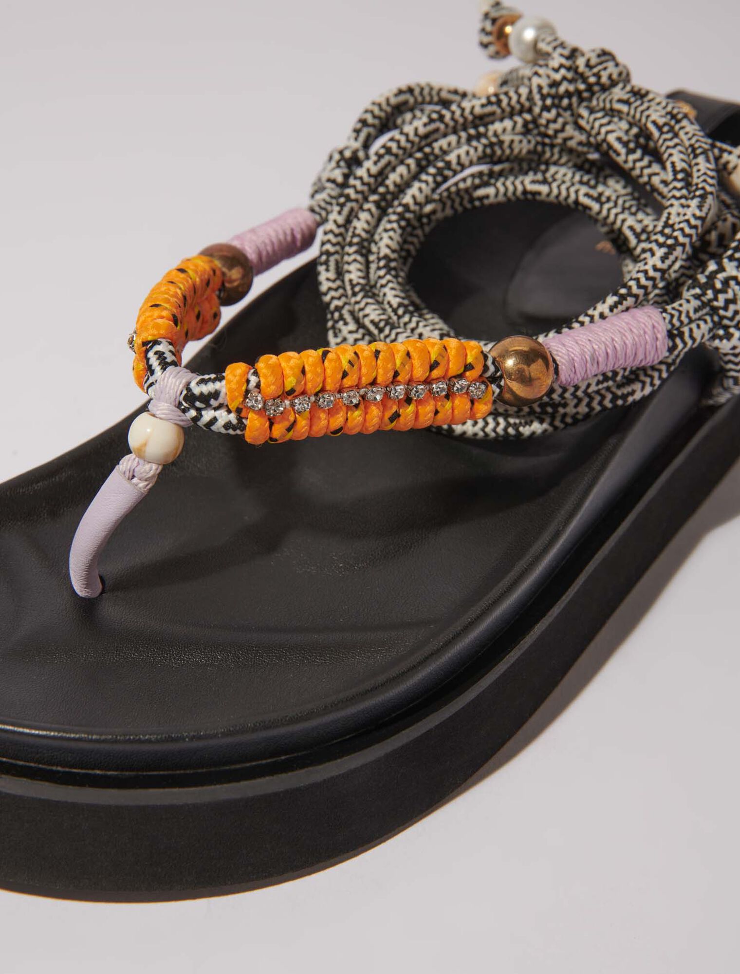 Sandals with braided straps