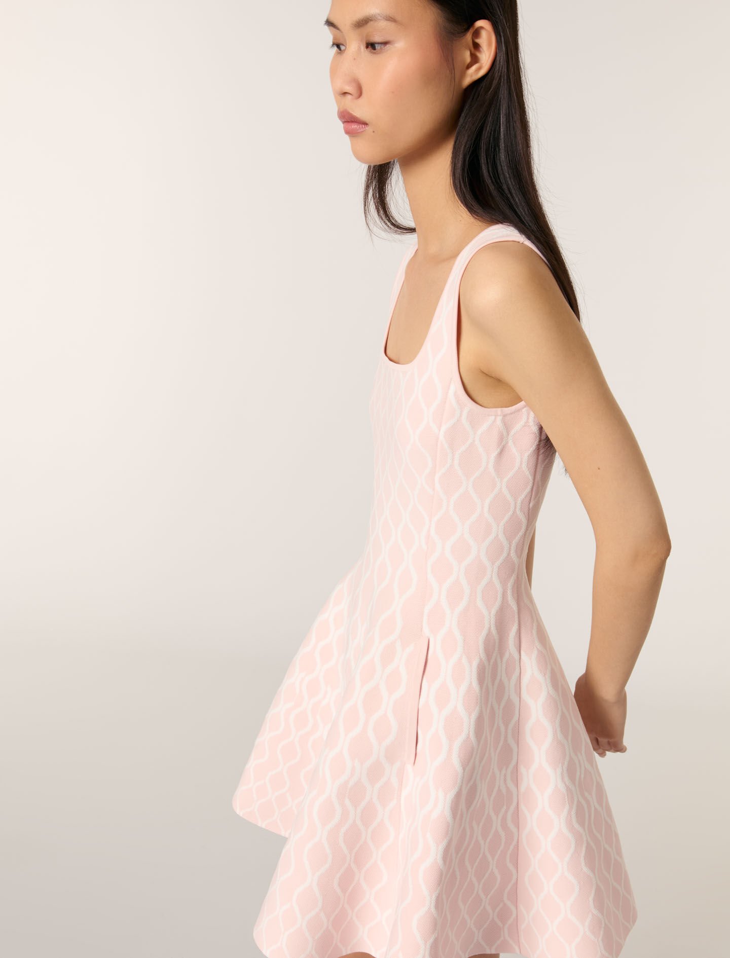 売れ筋・人気アイテム 商品 Mini jacquard knit dress Pink For Women | Maje ワンピース