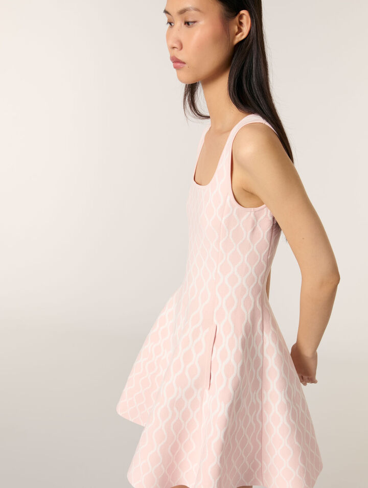 Mini jacquard knit dress