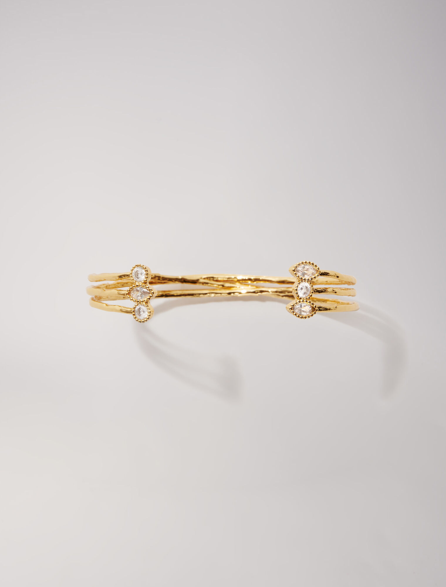 Gold-plated recycled brass bracelet