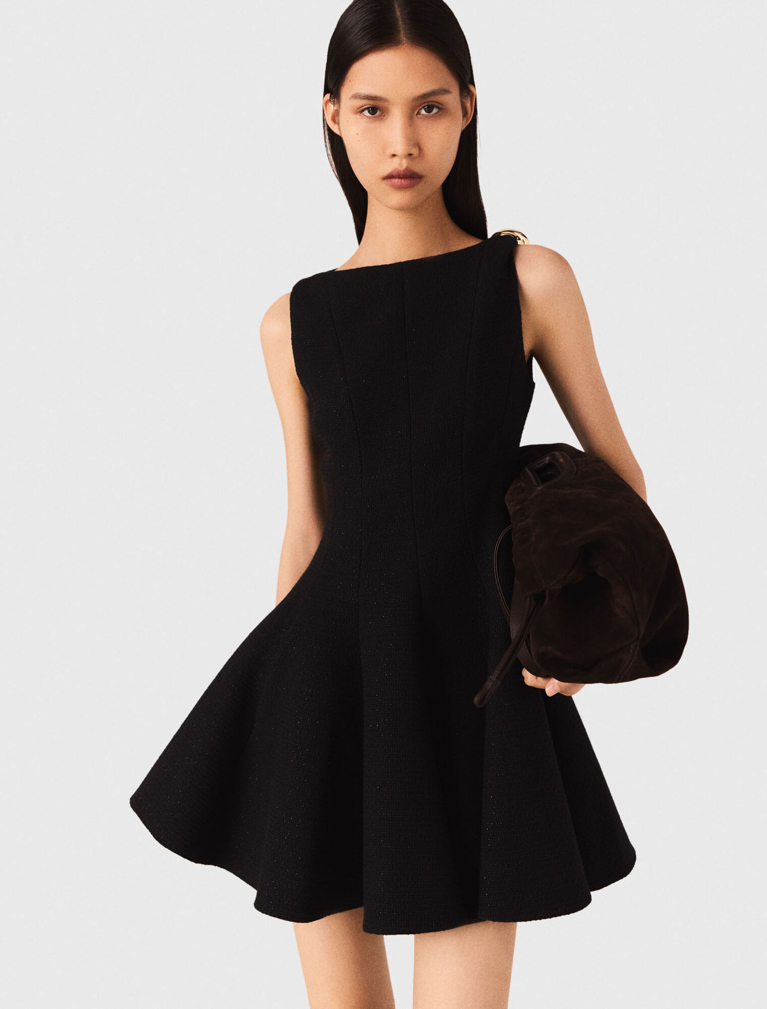 Mini flared tweed dress