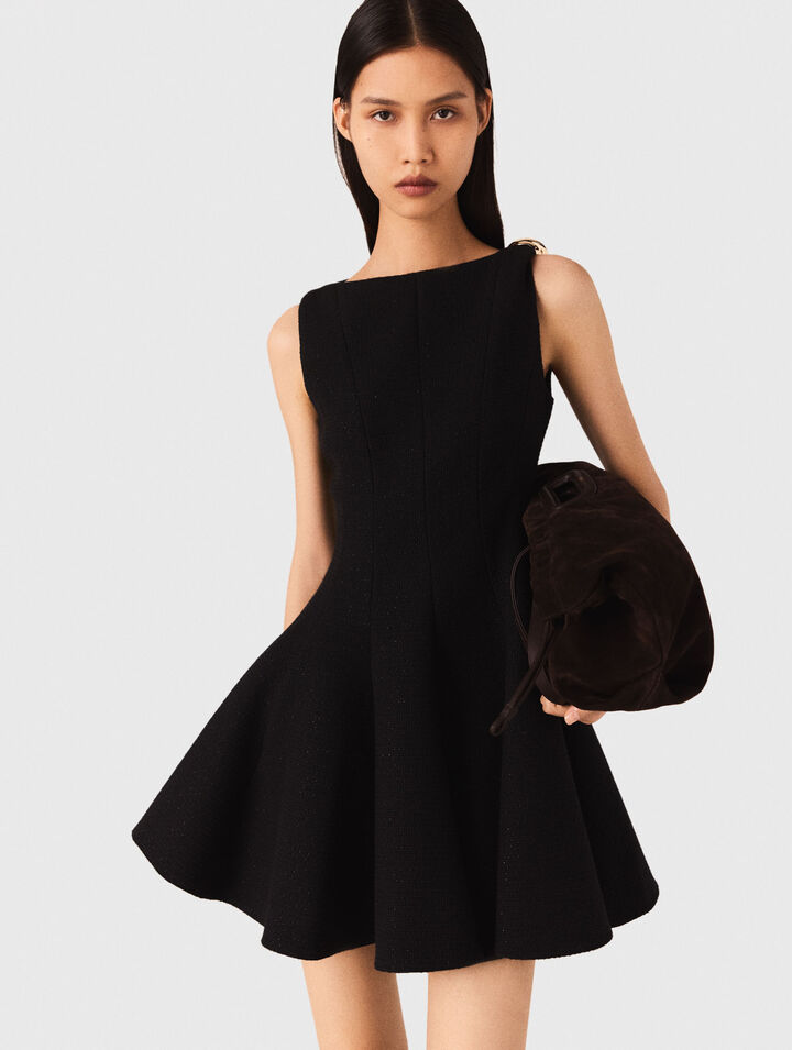 Mini flared tweed dress