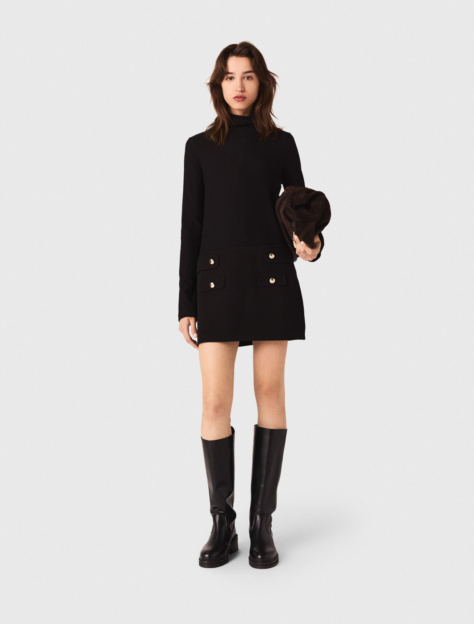 Short turtle neck dress