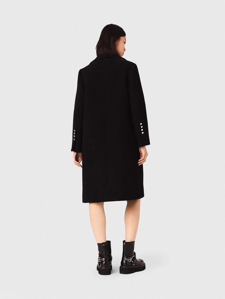 Long wool blend coat