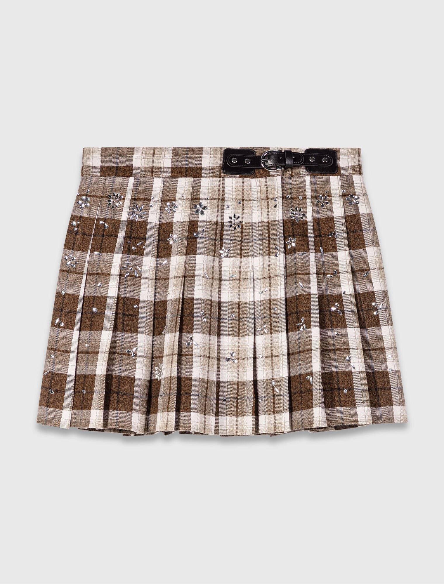 Rhinestone checked kilt Rhinestone checked kilt